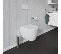 WC Ã suspension murale Duravit ME by Starck, sans rebord, lavable, Durafix inclus, 370 x 480mm, Compact, Coloris: Couleur intÃ©rieure blanche, couleur extÃ©rieure blanche, avec HygieneGlaze - 2530092000