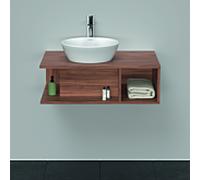 Duravit Meuble D-Neo DE492807979 80 x 55 cm, Nussbaum Natur , mural, 2000 compartiment, 2000 plaque de console