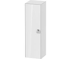 Duravit Meuble demi-hauteur tulipe blanche WT1333L8585 40 x 36 cm, Weiß Hochglanz , 2000 à gauche avec poignée, 3 étagères en verre