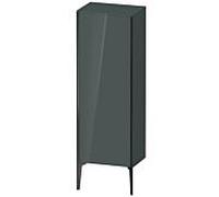 Duravit Meuble moyen haut XViu XV1326LB238 50x36x133cm, noir mat, porte à gauche, gris dolomiti brillant