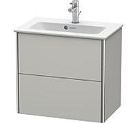 Duravit Meuble sous Duravit XSquare XS416500707 61x56x38,8cm, 2 tiroirs, gris béton mat
