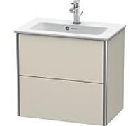 Duravit XSquare Meuble sous-lavabo Compact, suspendu, 2 tiroirs, 610x560x388mm, XS416509191, Couleur: Taupe mat