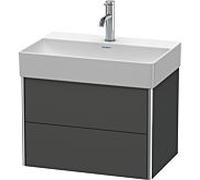 Duravit Meuble sous Duravit XSquare XS416704949 58,4x39,7x39 cm, 2 tiroirs, graphite mat