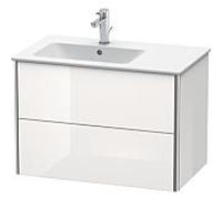 Duravit Meuble sous Duravit XSquare XS417603636 81x56x47,8cm, 2 tiroirs, bassin à gauche, blanc mat
