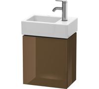 Duravit Meuble sous-lavabo L-Cube 36,4 x 24,1 cm, 1 porte, pour Vero Air 072438, LC6293R6161, Couleur: Laque brillante marron olive