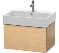 Duravit Meuble sous-lavabo L-Cube Duravit, suspendu, 1 tiroir, 68,4 x 45,9 cm, pour Vero Air 235070, LC617601212, Couleur: Chêne brossé Placage bois véritable