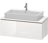 Duravit Meuble sous-lavabo L-Cube pour console, largeur 1020mm, profondeur 477mm, 1 coulissant, LC580408585, Couleur: Laque brillante blanche