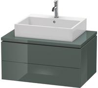 Duravit Meuble sous-lavabo L-Cube pour console, largeur 820mm, profondeur 547mm, 2 tiroirs, LC581703838, Couleur: Laque Dolomiti Grey brillante