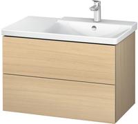 Duravit Meuble sous-lavabo L-Cube pour montage mural largeur 820mm, profondeur 481, 2 tiroirs, pour "P3 Comfort" Article 233485, droit de bassin, LC624907171, Couleur: Placage chêne méditerranéen en b