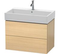 Duravit Meuble sous-lavabo L-Cube, suspendu, 2 tiroirs, 78,4 x 45,9 cm, pour Vero Air 235080, LC627707171, Couleur: Placage chêne méditerranéen en bois véritable