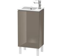 DURAVIT L-Cube - Meuble sous lavabo avec 1 porte & charnières à droite 420x704x294mm gris flanelle brillant/gris flanelle brillant
