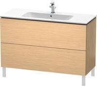 Duravit Meuble sous-lavabo L-Cube vertical, 2 tiroirs, largeur : 1220mm, pour ME by Starck 233612, LC662801212, Couleur: Chêne brossé Placage bois véritable