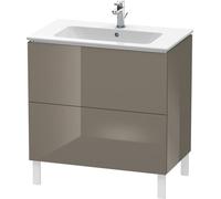 L-Cube Duravit vasque LC662608989 82 x 48, 2000 cm, gris flanelle brillant, 2 coulissants, debout