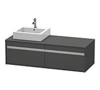 Duravit meuble sous-vasque Ketho Aufsatzbecken , découpe à gauche, graphite mat