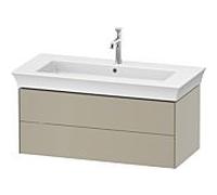 Duravit White Tulip, meuble sous-lavabo suspendu, largeur 984 x profondeur 458mm, avec 2 tiroirs, avec technologie tip-on, WT434206060, Couleur: Laque mate taupe soie