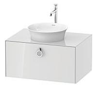 Duravit Meuble sous-vasque Tulip blanc WT498008585 80 x 55 cm, Weiß Hochglanz , 2000 , coulissant match2 avec poignée, plaque console 2000