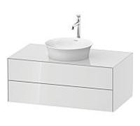 Duravit Meuble sous-vasque Tulip WT498608585 100 x 55 cm blanc laqué suspendu 2 tiroirs