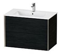 Duravit Meuble sous-vasque XViu XV41260B116 81 x 56 x 48 cm, chêne noir, 2 tiroirs, suspendu, champagne mat