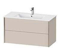 Duravit Meuble sous-vasque XViu XV41270B191 101 x 56 x 48 cm, taupe mat, 2 tiroirs, suspendu, champagne mat