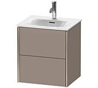 Duravit Durait XViu 4131 Meuble sous-lavabo suspendu, 2 tiroirs, pour lavabo Viu 234453, 510x420 mm, XV41310B143, Couleur: champagne mat/basalte mat