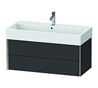 Duravit Meuble sous-vasque XViu XV43370B180 98,4 x 39,7 x 45,4 cm, graphite super mat, 2 tiroirs, champagne mat
