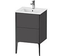 XViu Duravit vasque XV44590B249 51x42x59,4cm, 2 coulissants, debout, noir mat, graphite mat