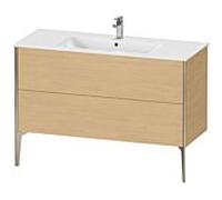 Duravit Meuble sous-vasque XViu XV44840B130 121 x 59,4 x 48 cm, chêne naturel, 2 coulissants, debout, champagne mat