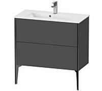 Duravit Meuble sous-vasque XViu XV44890B249 81 x 59,4 x 39 cm, graphite mat, 2 coulissants, debout, noir mat