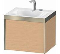 Duravit Meuble sous-vasque XViu XV4609EB112P 60x48cm, 2000 , 2 trous pour robinetterie, champagne mat, Rahmen P, chêne brossé