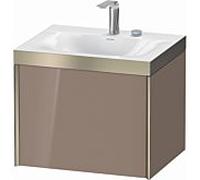 XViu Duravit vasque XV4609EB186P 60x48cm, 2000 , 2 trous pour robinetterie, champagne mat, Cadres P, cappucino brillant