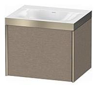 Duravit Meuble sous-vasque XViu XV4609NB111P 60x48cm, 2000 , sans trou pour robinet, champagne mat, Rahmen P, chêne cachemire