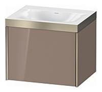 Duravit Meuble sous-vasque XViu XV4609NB186P 60x48cm, 2000 , sans trou pour robinet, champagne mat, Rahmen P, cappuccino brillant
