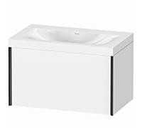 Duravit Meuble sous-vasque XViu XV4610NB218C 80x48cm, 2000 , noir mat, Rahmen C, blanc mat