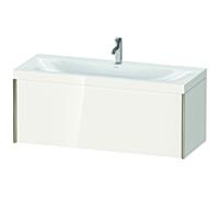 Duravit Meuble sous-vasque XViu XV4612OB122C 120x48cm, coulissant 2000 2000 , champagne mat, Rahmen C, blanc brillant