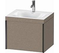 Duravit meuble XViu XV4609OB211C 60x48cm, 2000 gigogne, 2000 trou de coulée, noir mat, Rahmen C, le cachemire chêne