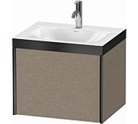 Duravit meuble XViu XV4609OB211P 60x48cm, 2000 gigogne, 2000 trou de coulée, noir mat, Rahmen P, le cachemire chêne