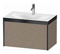 Duravit XViu Meuble XV4610OB211P 80x48cm, 2000 gigogne, 2000 trou de coulée, noir mat, Cadres P, le cachemire chêne