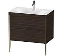 Duravit meuble XViu XV4710OB169C 80x48cm, 2 2000 - out, Match2 trou de coulée, champagne mat, Rahmen C, noyer satiné