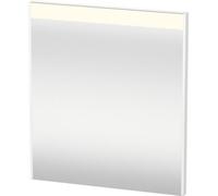 Duravit Miroir Brioso 62,0 x 4,5 cm avec éclairage LED, chauffage de miroir inclus, BR700102222, Couleur: Décor blanc brillant, manche blanc brillant