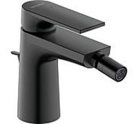 Duravit Mitigeur de bidet Tulum TU2400001046 avec tirette garniture de vidange , saillie 126mm, noir mat