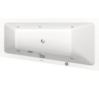 Duravit No.1 baignoire balnéo encastrée, trapèze, 1500x800mm, Jet Protect, 1 inclinaison du dossier à droite, blanc, 760505000JP1000