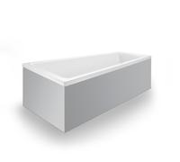 Duravit No.1 - Badewanne 1700x1000mm Einbauversion Trapezecke links weiß