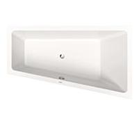 Duravit non. baignoire trapézoïdale 2000 700509000000000 170 x 100 x 46 cm, version à encastrer, avec dossier à droite, blanc