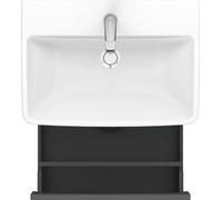 Duravit No.1 bâti-support lavabo suspendu, 1 tiroir, 590x426x478mm, avec découpe siphon et tiroir intérieur, N14382049490000, Couleur: Décor graphite mat