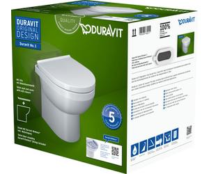 Duravit No. 1 cuvette wc avec abattant à descente lente sur pied oui blanc 41840900A1
