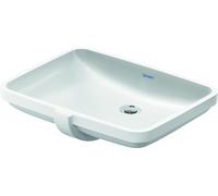 Duravit No.1 lavabo encastré, sans trou pour robinet, avec trop-plein, 550x400mm, dessous poncé, blanc, 03955500282