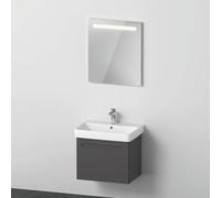 Duravit No.1 ensemble de meubles 650, incl. lavabo, meuble sous-lavabo, miroir, N10156049490000, Couleur: Décor graphite mat