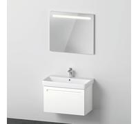 Duravit No.1 Ensemble de meubles 800, incl. lavabo, meuble sous-lavabo, miroir, tiroir intérieur, N10168018180000, Couleur: Décor blanc mat