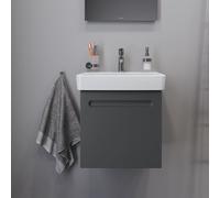 Duravit No.1 bâti-support pour lavabo, 1 tiroir, 490x426x478mm, N14280049490000, Couleur: Décor graphite mat