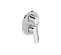 Duravit No.1 Mitigeur monocommande Bain/Douche encastré, y Compris kit de Montage Final avec Corps de Base encastré, Robinet Douche, Robinet Salle Bain, robinetterie, chromé